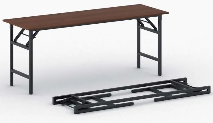 Konferenčný stôl FAST READY, 170x50 cm, čierna podnož, čerešňa
