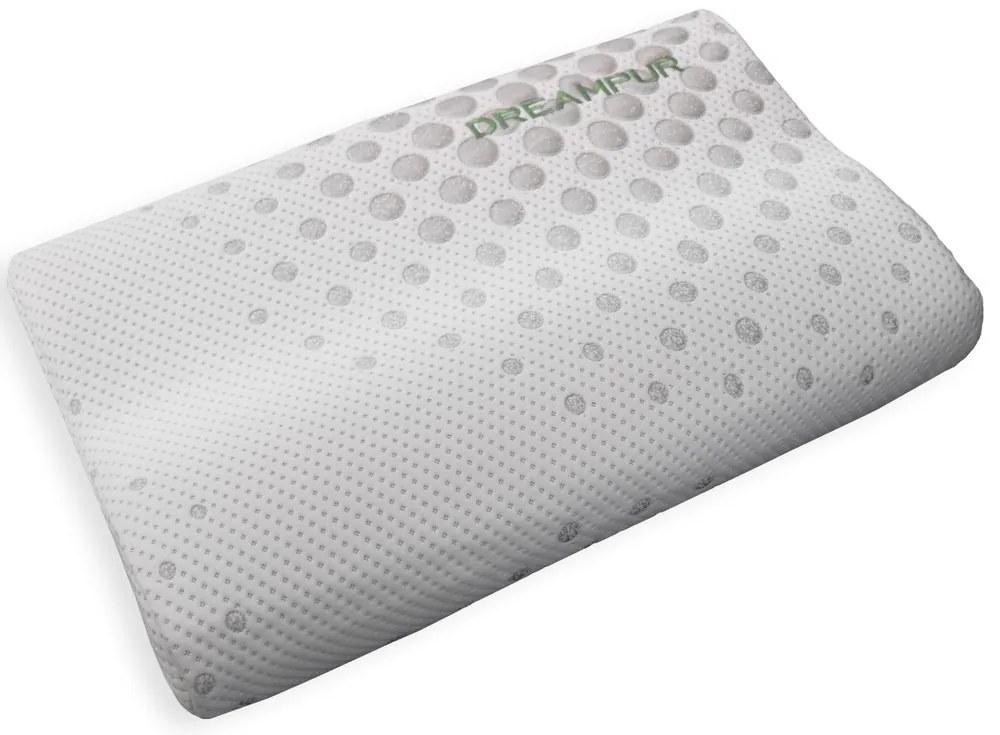 DREAMPUR Anatomický vankúš z latexovej peny DREAMPUR® grey dots profilovaný - 40x60 cm