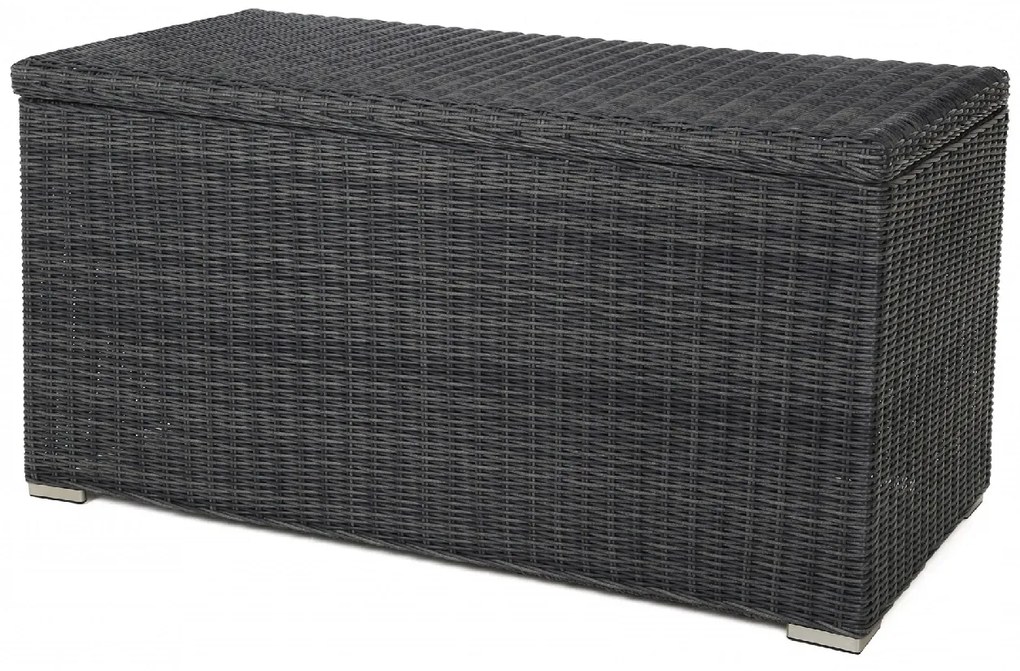 Ratanový úložný box GRANBY tmavosivý 1000L