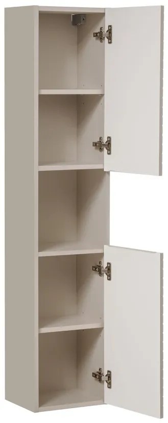 Vysoká závesná kúpeľňová skrinka Viva Cashmere 80-03-2D kašmírová