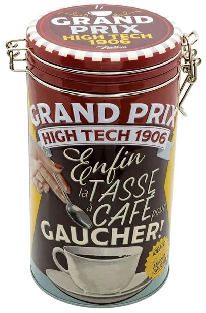 Dóza na kávu "Tasse pour gaucher" D 10,8 x H 19,5 cm, plech