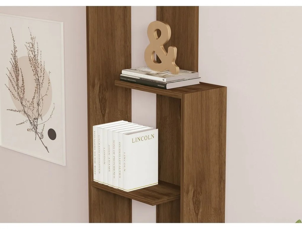 Knižnica Wand Walnut