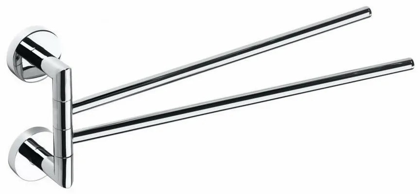 SAPHO XR403 X-Round dvojitý držiak na uteráky otočný 45 cm, strieborná
