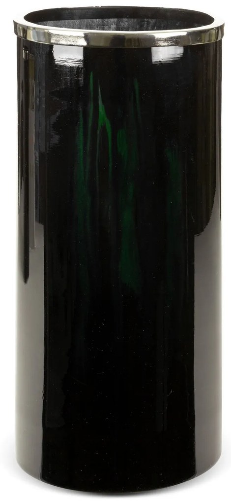 SKLENENÁ VÁZA CAPRI (04) (FI) 21 X45 CM ČIERNA