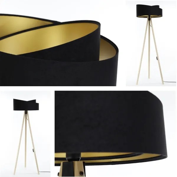 Stojacia lampa GALAXY 1xE27/60W/230V čierna/béžová