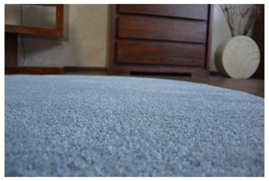 *Luxusný kusový koberec Shaggy Azra šedomodrý kruh 120cm