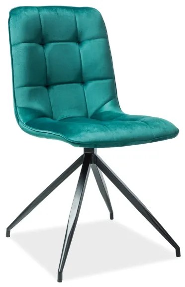 Jedálenská stolička Texo Velvet Farba: Zelená / Bluvel 78