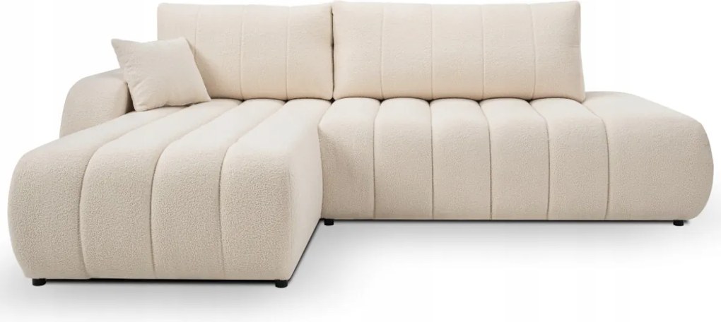 Mäkký rohový gauč 276×176 funkcia spánku nádoba Vero LN04