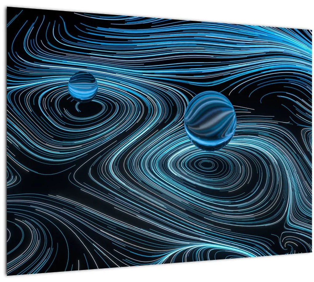 Abstraktný sklenený obraz (70x50 cm)