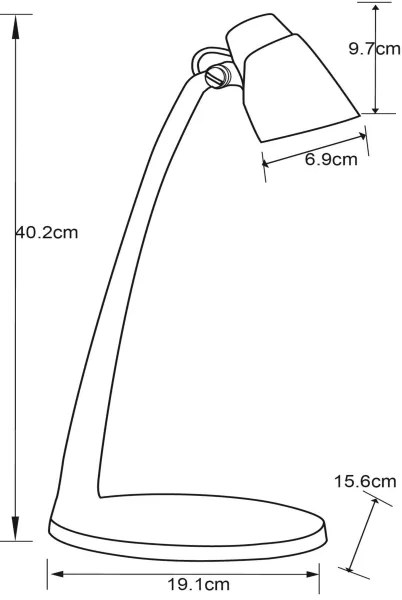 Lucide 18660/05/31 - LED Stolná lampa LUDO LED/4,5W/230V biela