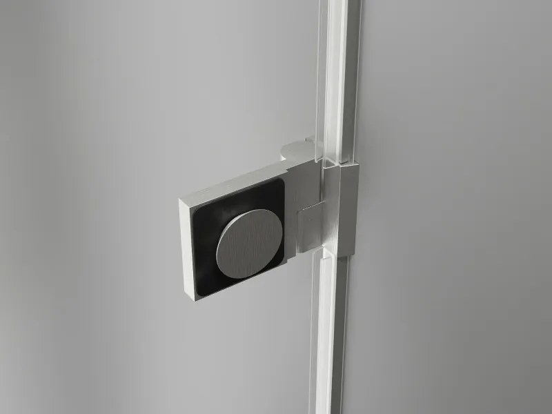 Mexen Lunar-B, L Otočné ľavé sprchové dvere 135 cm, 8mm číre sklo, oceľový profil, 832SL-135-050-97-00-L