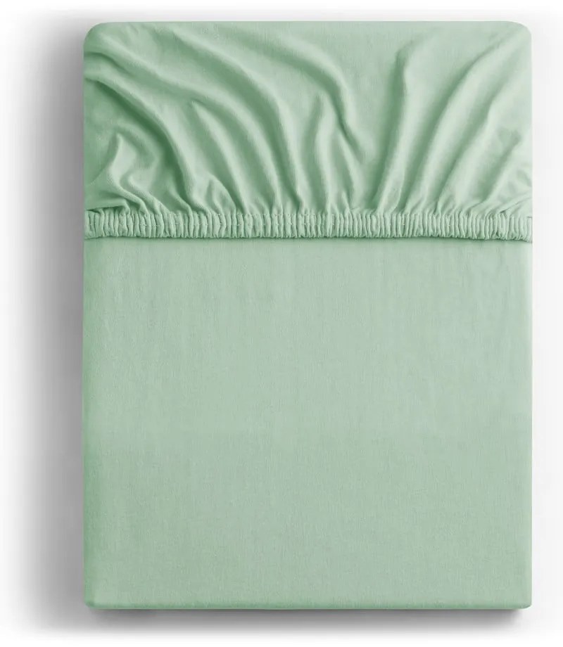 Svetlozelená napínacia plachta jersey 220x200 cm Amber – Restilo