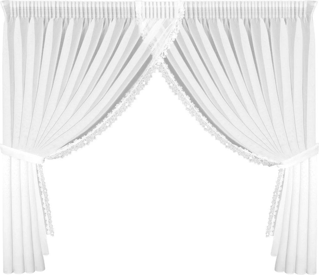 ZÁCLONA NA PÁSKE ARTEMIDA 400X160 CM BIELA