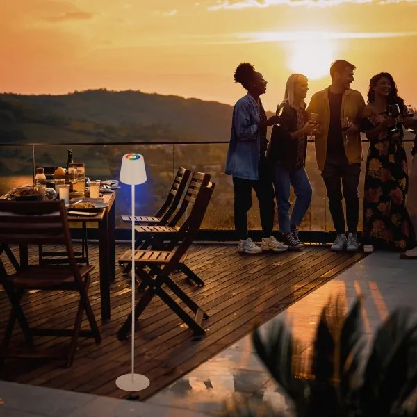 Briloner 1507016 - LED stmievateľná stojacia lampa KIKI 4,3W/5V IP44 2600 mAh biela