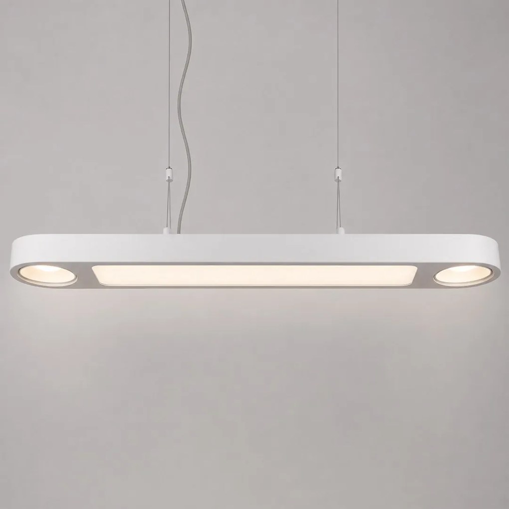 Závesné svietidlo Luce, 1x biele kovové tienidlo, w