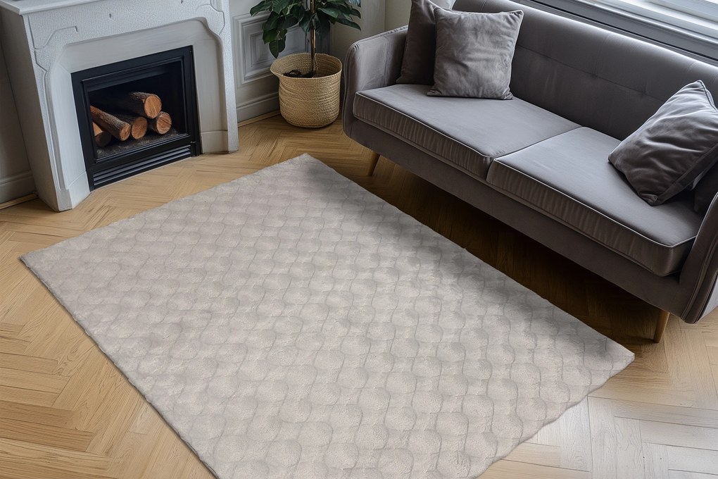 Kusový koberec Diamond Cut 800 Grey, 80x150, šedá, obývacia izba, Obsession