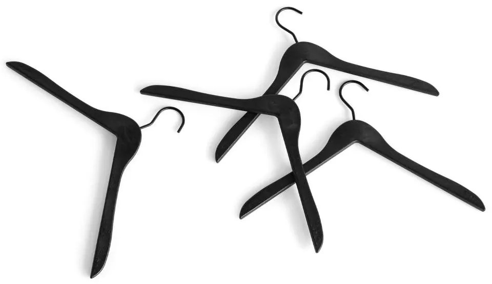 HAY Ramienka Coat Hanger set 4 ks, black