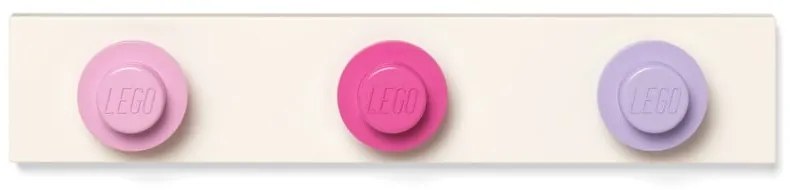 Nástenný vešiak vo svetloružovej, tmavoružovej, tmavosivej farbe LEGO®