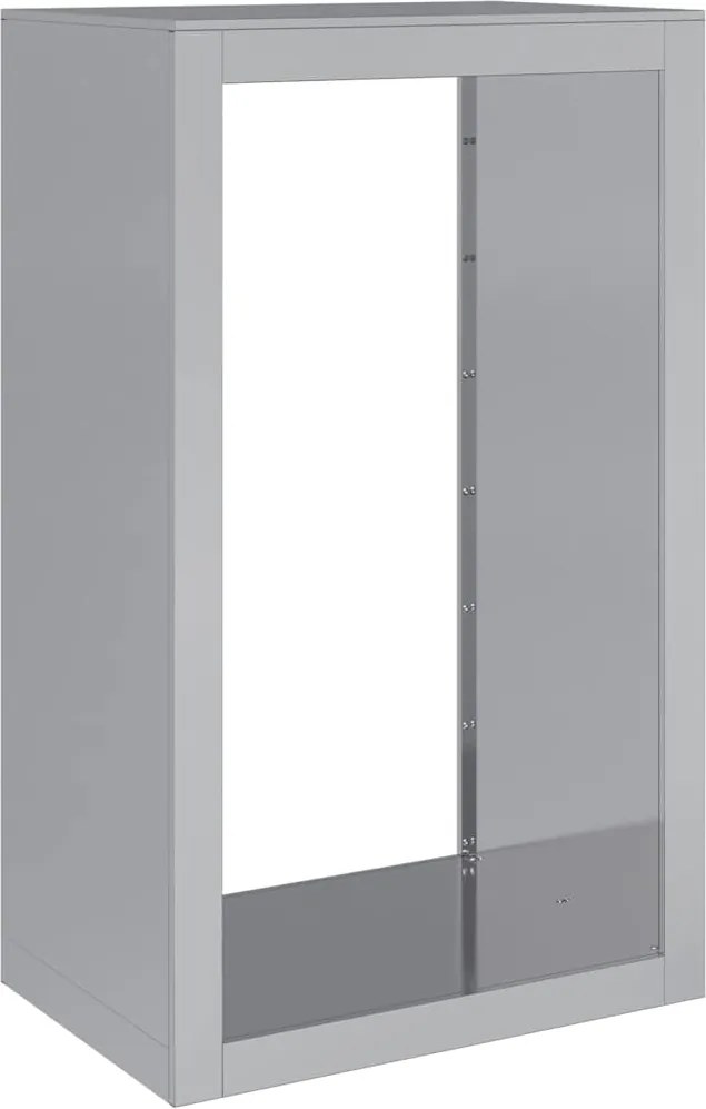 vidaXL Regál na krbové drevo 60x40x100 cm, pozinkovaná oceľ