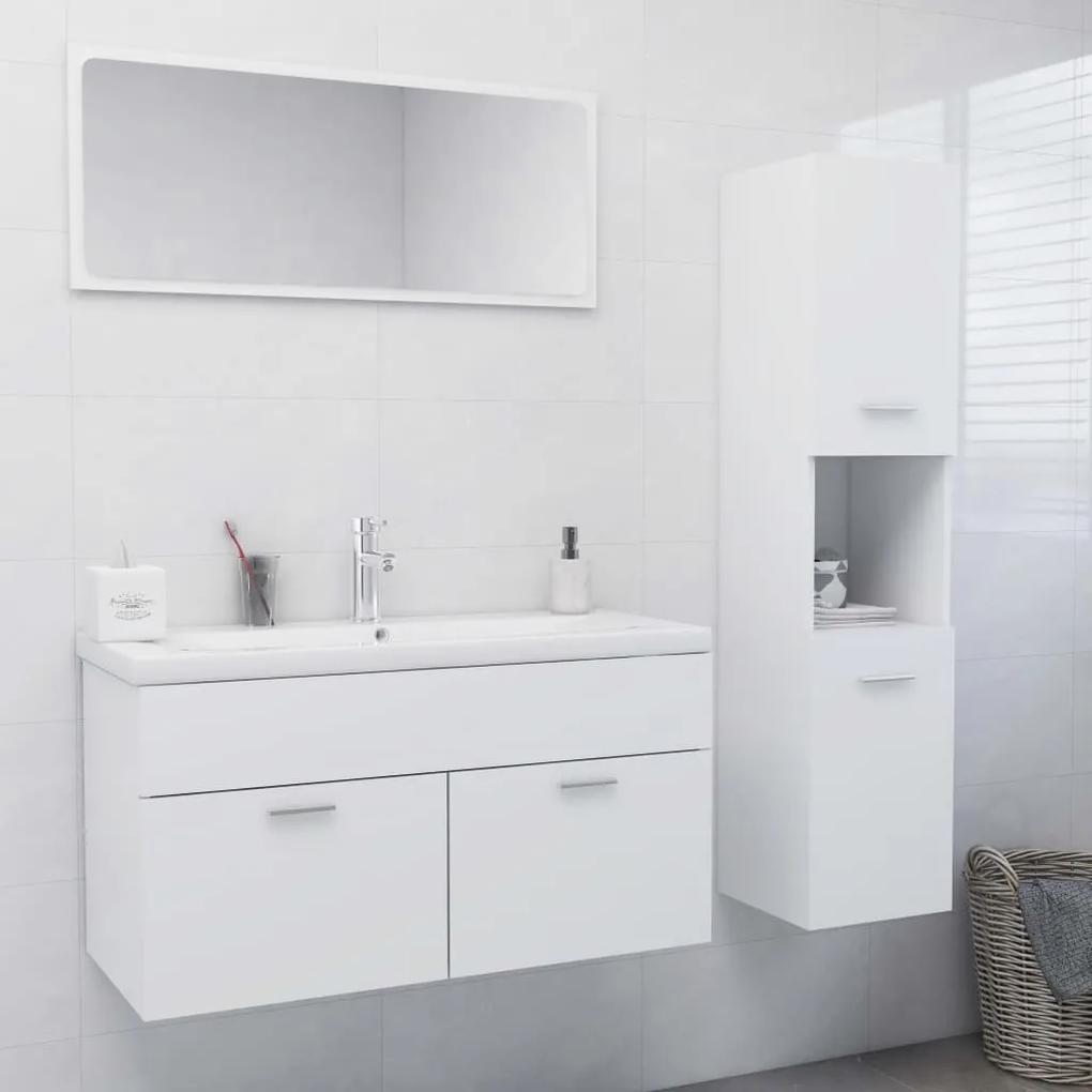 Súprava kúpeľňového nábytku biela drevotrieska 3071423