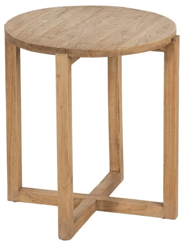 Okrúhly odkladací stolík z masívu mindi ø 40 cm Dala – Ixia