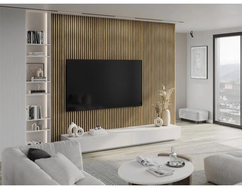 Mexen Lam-B, stenové lamely 275 × 31,5 cm, HDF doska 4 mm, dub medový, S100-275317-2812-066