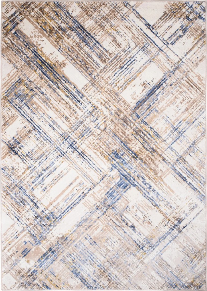 TA Koberec G505M BIELA/TMAVOMODRÁ ASTHANE Rozmer: 140x200 cm