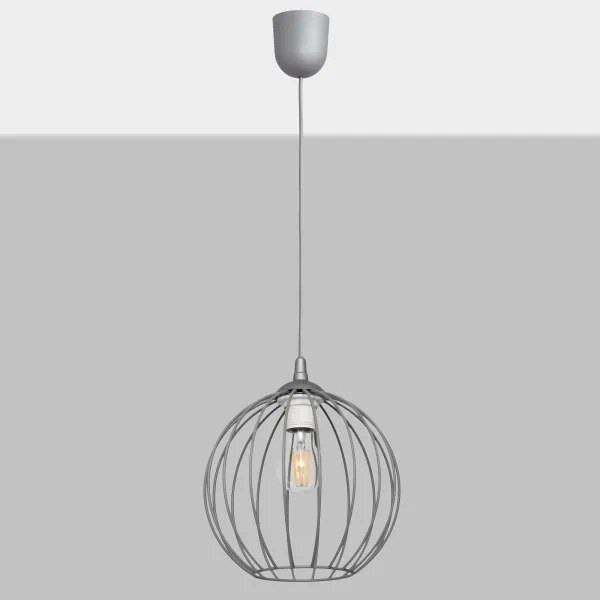 Luster na lanku MERCURE 1xE27/15W/230V šedá