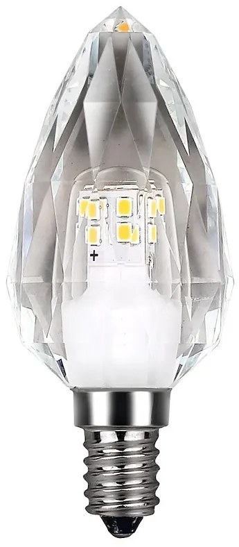 Dekoračná LED žiarovka E14 neutrálna 4000k 4w 500 lm crystal sviečka