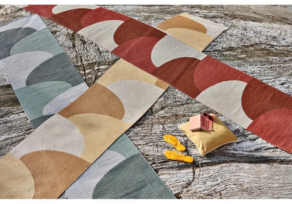 Vnútorný a vonkajší behúň v tehlovej farbe 70x180 cm Hill Brick Rust – Pappelina