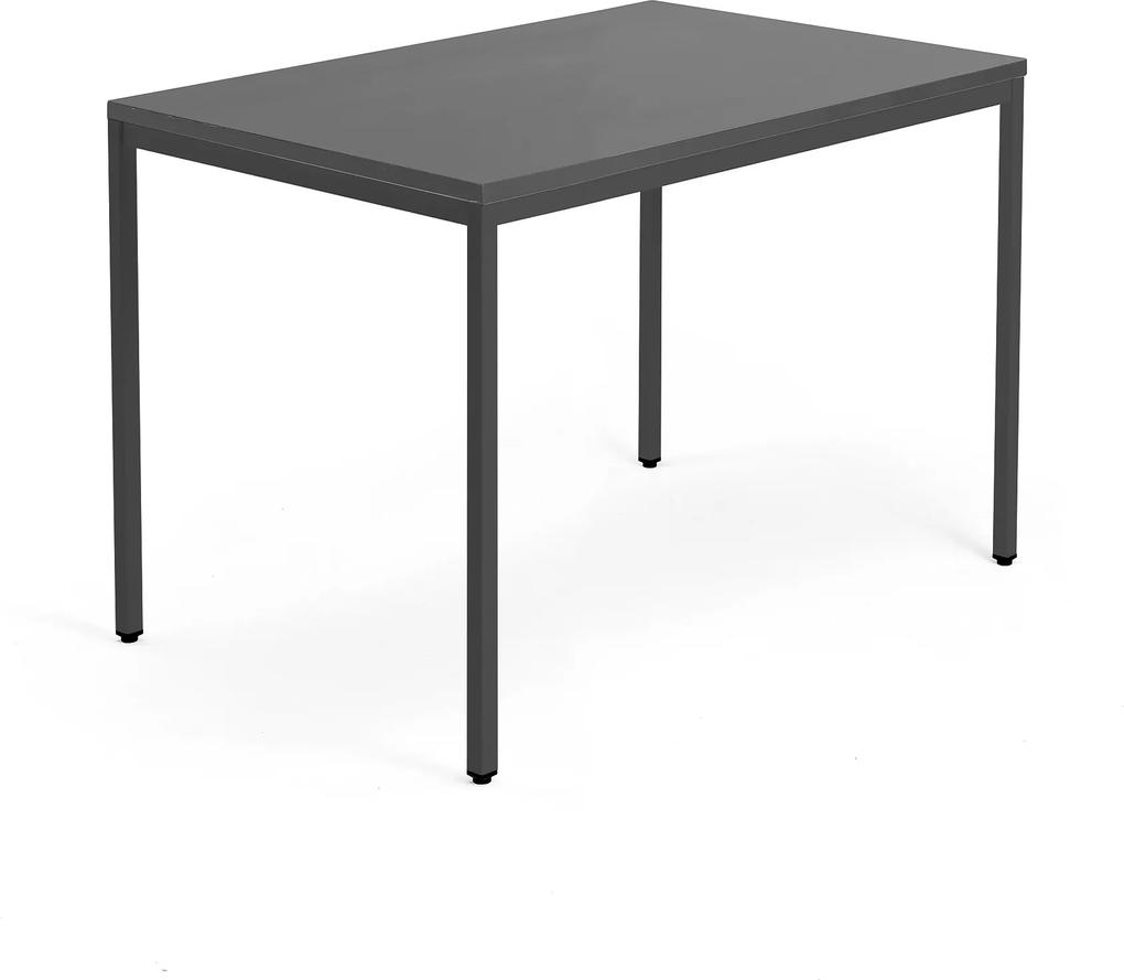 Kancelársky pracovný stôl Modulus, 1200x800 mm, čierna/čierna