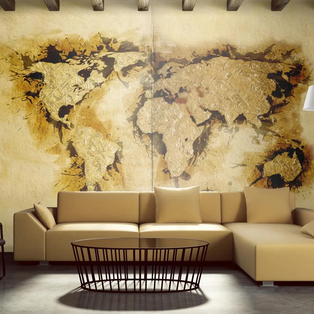 Fototapeta Bimago - Gold-diggers' map of the World + lepidlo zadarmo 450x270  cm