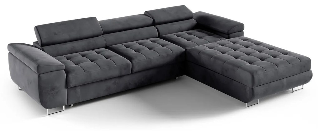 Rohová rozkladacia sedacia súprava 272 JENNY Sivá Vogue Ľavá