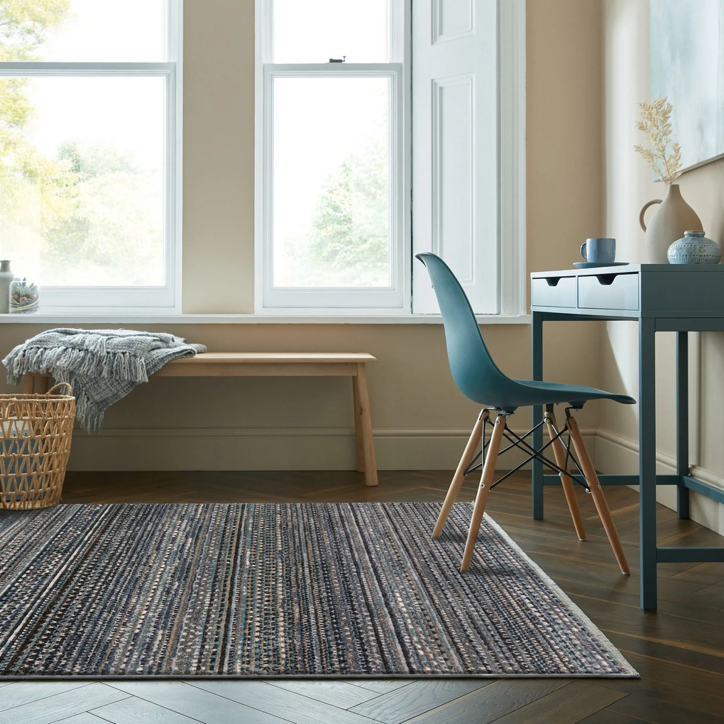 Flair Rugs, Kusový koberec Santiago Camino Blue, 240x320, modrá, obývacia izba