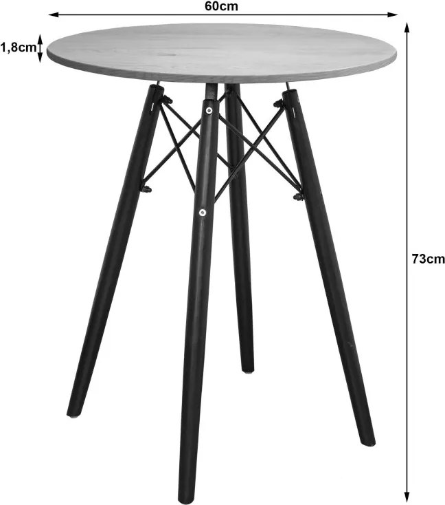 Jedálenský stôl TODI 60 cm dub