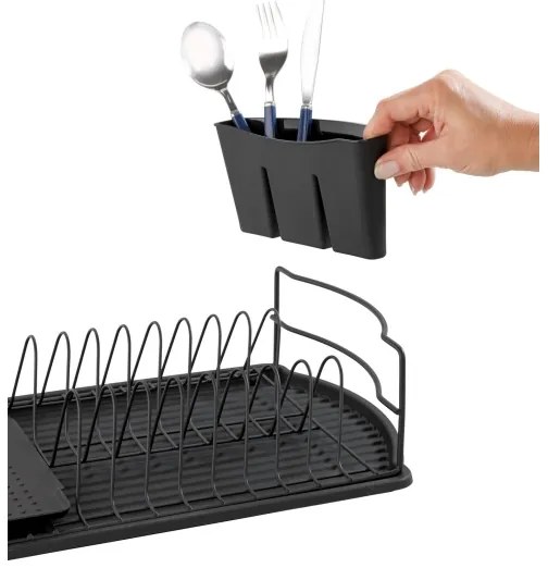 WENKO 54767100 - Odkvapávač BASIC 47,5x26,5 cm čierny