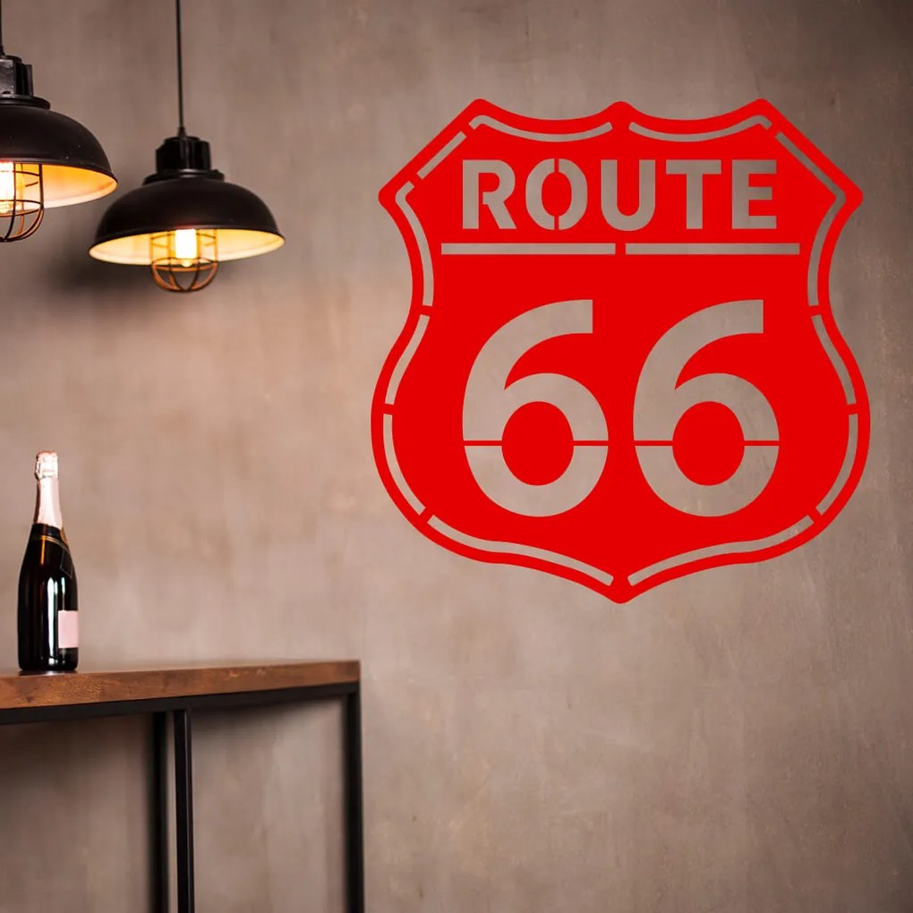 Veselá Stena Samolepka na stenu na stenu Route 66 Farba: černá