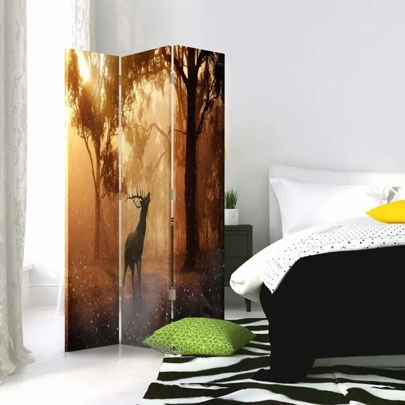 Gario Paraván Jeleň na rieke Rozmery: 145 x 170 cm, Prevedenie: Otočný paraván 360°