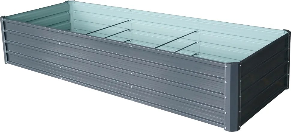 Vyvýšený záhradný záhon BestBerg VZ-1000A / 1000 l / 240 x 90 x 47 cm / sivá