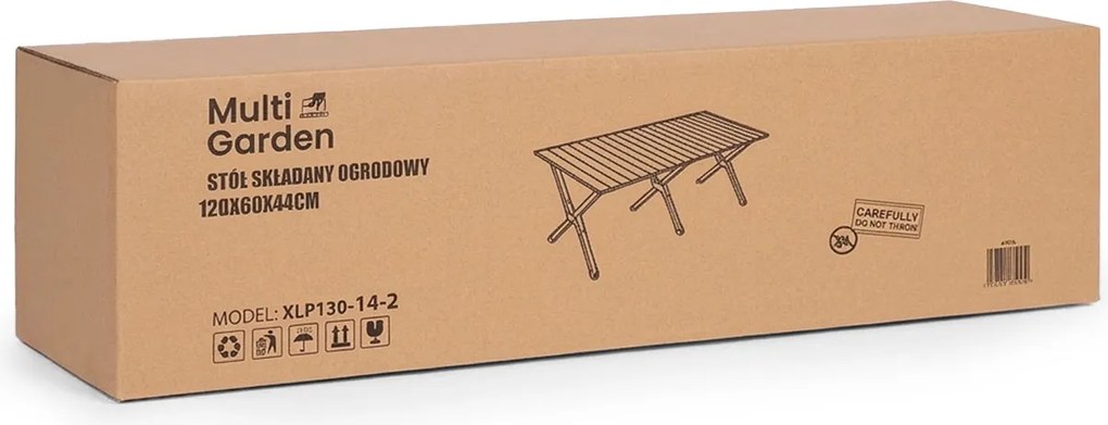 MultiGarden Turistický skladací stôl 120x60 cm s taškou MultiGarden
