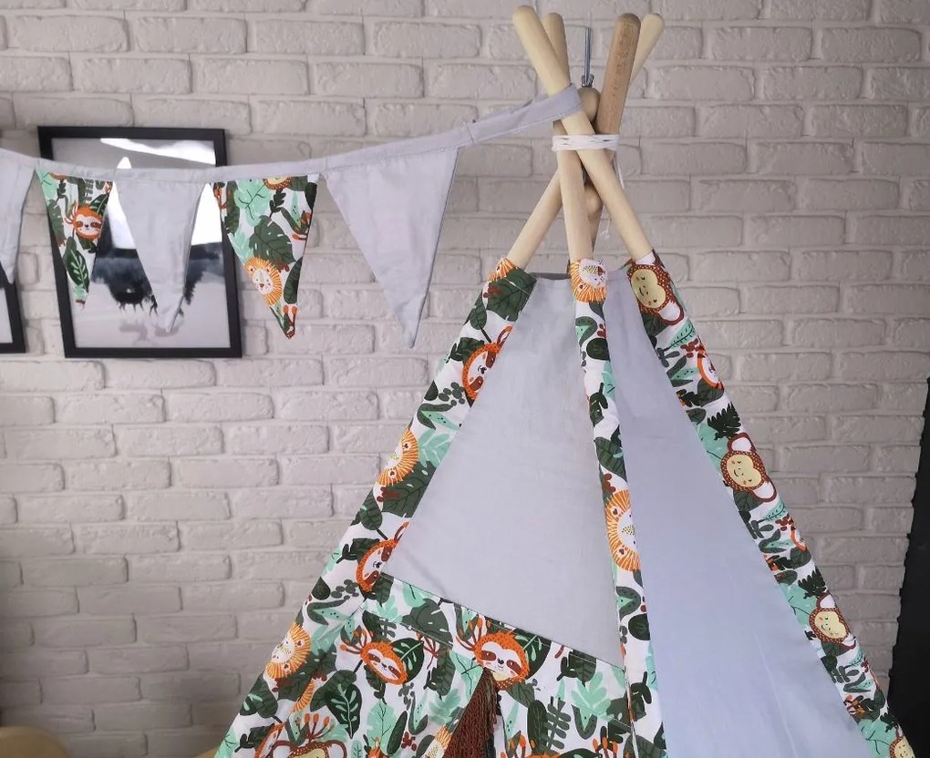 Dekoračná vlajková girlanda AFRICKÉ ZVIERATÁ