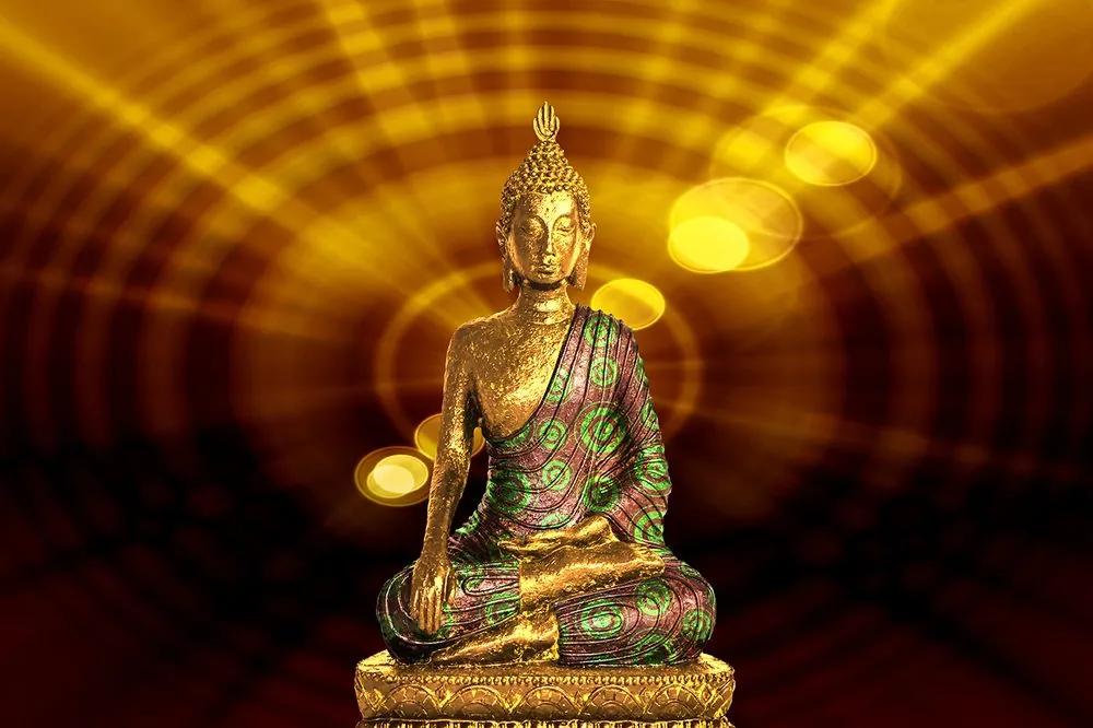 Tapeta socha Budhu s abstraktným pozadím