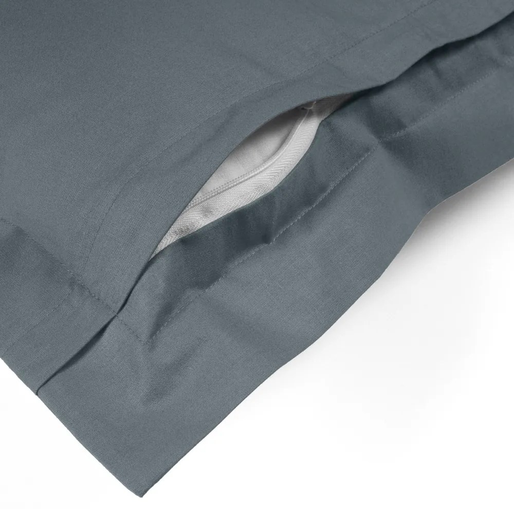 Biante Bavlnená obliečka na vankúš s lemom Moni MO-066 Modrosivá 60 x 60 cm