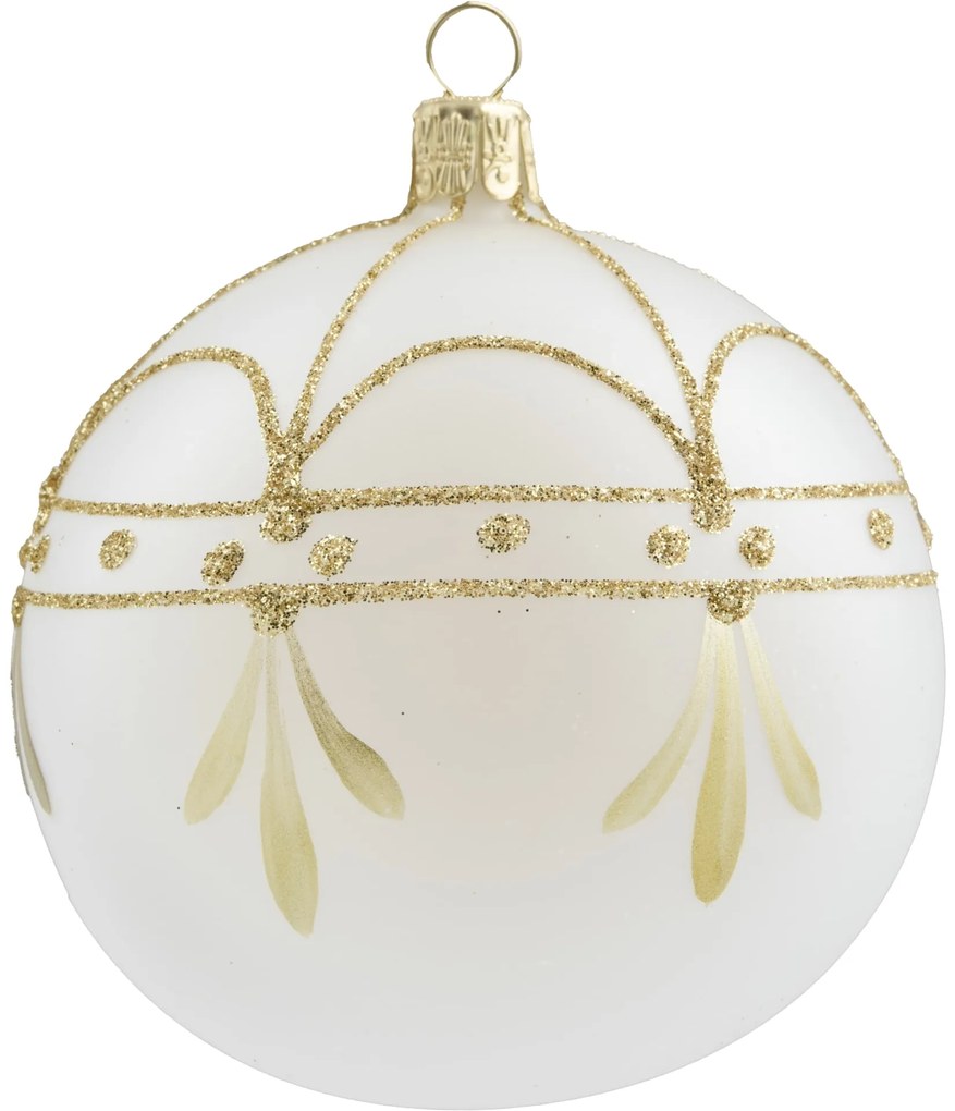 Bella Rose Sklenená vianočná ozdoba Guľa Mat Zlatá 3