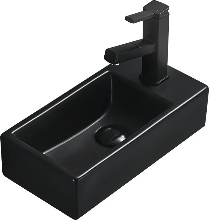 Mexen Inez ľavá umývadlová doska 40 x 20 cm, čierna matná - 21484085L