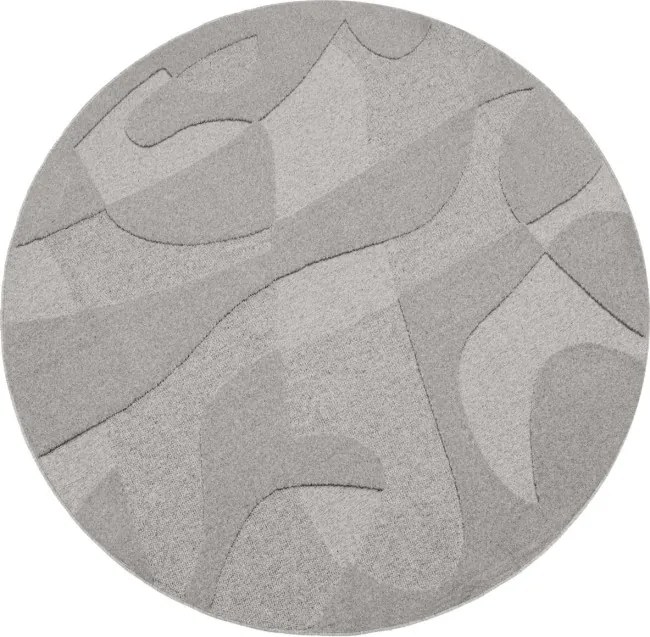 Koberec Agnella Morphic Botanica sivý kruh