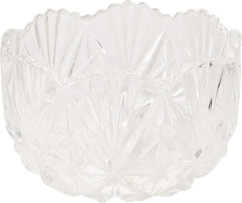 Dekorovaná sklenená dóza s vekom - Ø 13 * 19 cm