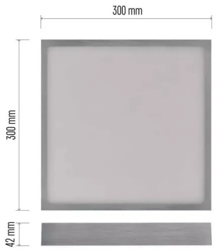 LED Stropné svietidlo LED/28,5W/230V 3000/3500/4000K 30x30 cm chróm