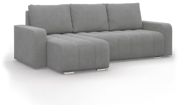 Rohová rozkladacia sedačka ABRIELLE ľavá, sivá