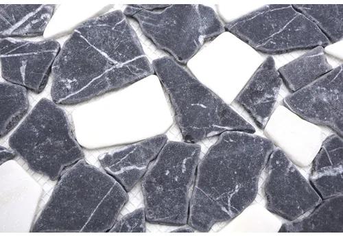 Mozaika z prírodného kameňa CIOT 30/1100 sivá/biela 30,5 x 32,5 cm